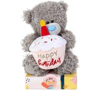 Peluche ours Happy Birthday avec gâteau 18cm (Jouets - Peluches)