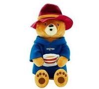 Peluche ours paddington avec son manteau et sa tasse 37 cm - set doudou enfant + carte offerte - dessin anime
