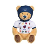 Peluche ours t-shirt 20 nations coupe du monde de rugby, officielle 24 cm assis beige TU