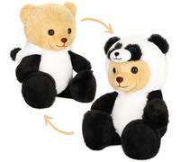 Peluche Ourson Déguisé en Panda 25 cm BRUBIES Pyjama Ours Doudou Deguisement