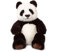 WWF - Peluche Panda - Peluche Réaliste avec de Nombreux Détails Ressemblants - Douce et Souple - Normes CE - Panda Assis - Hauteur 22 cm