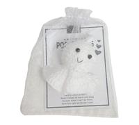 Peluche Panda au crochet, adorable panda fait à la main avec carte de vœux et sac en organza