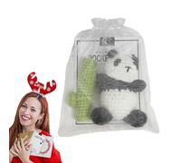 Peluche Panda Crochet Peluche Panda Fait Main Panda Crochest Fait Main Mignons Noëls Peluche Anniversaires Peluche Panda Cartes Vœux Panda Sac Organza Peluches Pandas Cadeau Panda Crochet Personnalisé