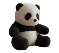 Peluche panda mignon - Matériau pelucheux ultra doux, personnage ours blanc et noir, coussin jouet à câliner confortablement, poupée rembourrée en coton, accent pour chambre de bébé