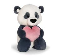 NICI Panda Love avec cœur en Peluche, 35 cm, Noir, Doux, Adorable Compagnon pour câlins et Jeux, Superbe idée Cadeau pour Enfants et Adultes - 62610