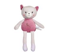 GIPSY TOYS - PELUCHE PANTIN CHAT - GAMME BAMBOO - LONGUES JAMBES - 1ER ÂGE - IDEE CADEAU NAISSANCE BEBE - FILLE ET GARCON - 13 CM - ROSE ET GRIS