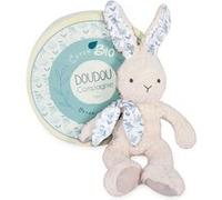 peluche Pantin en coton Bio - Lapin Blanc Doudou et Compagnie - Paris Blanc G