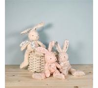peluche Pantin en coton Bio - Lapin Rose Doudou et Compagnie - Paris Rose G