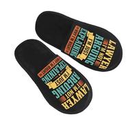 Peluche Pantoufles Avocat, je ne discute pas, j'explique simplement pourquoi j'ai raison. Unisex Chaussons en Peluche Légère Respirant Chausson Maison Hiver Intérieur L