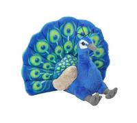 Wild Republic Peluche Paon Cuddlekins 30 cm, écologique, rembourrage recyclé, bleu