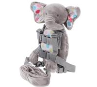 Peluche Paquet à Dos Éléphant avec Harnais Anti-perte pour Garçon Fille | Peluche Polyester, Style Casual Chic et Confortable, Liberté Accrue, pour Sorties au Zoo et Centre Commercial