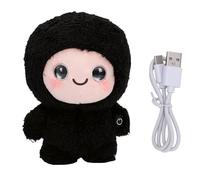 Peluche Parlante Intelligente AI, Compagnon Vocal Multilingue avec Narration, Contrôle par Application, Clonage Vocal, Soutien au Développement émotionnel pour Tout-Petits (Black)