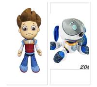 peluche pat patrouille ryder et robot chien super héros 2pcs/lot doudou enfant cadeau dessin animé