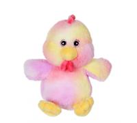 Peluche - peluche basse cour colorée 15 cm - poule rose TU