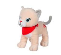 Peluche - peluche chien fun kitties sonore, beige foulard rouge - 17 cm rouge TU
