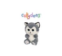Gipsy Toys - Peluche Chien Husky « CUTYDOOS » - 13 CM - Gris BLEUTE