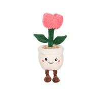 Peluche - Peluche Fleur Tulipe Rose Avec Pot Crème ? Mimi Flowers ? 24 Cm Rose TU