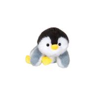 Peluche - Peluche Floppy Choopy Pingouin Noir Blanc et Gris - 22 cm