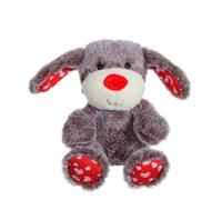 Peluche - Peluche Fluffy Love - Chien Marron - 14 Cm Brown TU