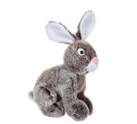 Peluche - Peluche Lapin flammé douceur marron - 25 cm