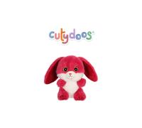 Peluche - Lapin CUTYDOOS 13 CM - couleur framboise - RUBY