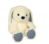 GIPSY Toys - Peluche Les Marinières 24 cm Lapin crème Rayures Bleues - Peluche pour Enfant - - Blanc, Rayures bleues071602