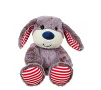 GIPSY Toys - Peluche Les Marinières 24 cm Chien Marron Rayures Rouges - Peluche pour Enfant - - Marron, Rayures rouges071603