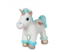 Peluche - Peluche Lica Bella Sonore, Blanche Et Turquoise 22 Cm Blue TU