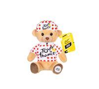 Peluche - peluche officielle ours tour de france - maillot et casquette grimpeur à pois - 15 cm rouge TU
