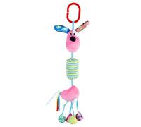 Peluche Pendentif Chien Rose pour Berceau, Jouet Suspendu Bébé