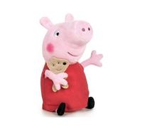 Peluche Peppa Pig Avec Son doudou 31 Cm - Peluche Licence Peppa Le Cochon - Doudou - Enfant - Dessin Anime