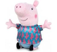 Peluche peppa pig : georges chemise cactus 31 cm - peluche licence - cochon - doudou enfant