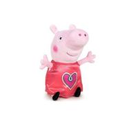 Peluche Peppa Pig Tenue Coeur 31 Cm - Peluche Licence - Cochon - Doudou Enfant