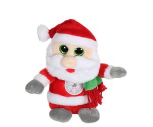 Peluche - Père Noël - Christmas Pétillous Sonore 16 Cm Rouge TU
