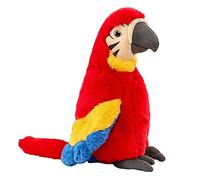 Peluche perroquet - 25 cm - Adorable ara perroquet - Peluche - Peluche - Jouet pour chambre d'enfant - Coussin décoratif - Cadeau d'anniversaire pour enfants et adultes