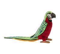 Peluche Perruche Vert-Rouge - 16 Cm
