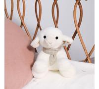 Peluche petit agneau foulard BLANC Doudou & Compagnie
