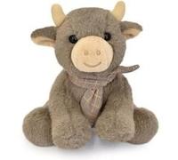 Peluche petite vache foulard Marron Beige G