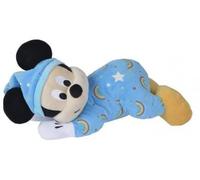 Peluche phosphorescente Mickey 33 cm Bleu - Brille dans la Nuit, sans Pile - Set Doudou Bebe Garcon - avec Carte Offerte