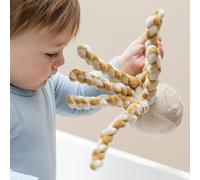 Nattou Peluche Doudou Poulpe Lapidou – Polyester – 28 cm – Pour nouveau-nés et prématurés – Caramel