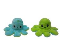 Peluche pieuvre réversible Kidz World 2 couleurs Bleu et Vert Bleu et Vert G