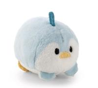 Peluche pingouin couché Nici Waddle Bleu 5 cm