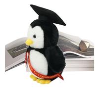 Peluche Pingouin de Graduation | Souvenir Mignon, Confortable, Festif ainsi que Apaisant - Jouet en Peluche avec Tenue de Graduation - pour l'Enseignement Supérieur, les Écoles Maternelles et le Lycée