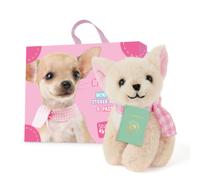Peluche Pinkie Le Chihuahua Avec Valise, Passeport Et Stickers ? Mini Peluche 8 Cm Multicolor TU