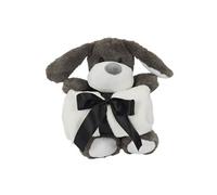 Peluche & Plaid Enfant Chien 70x70cm Gris Gris