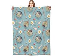 Peluche Plaid Ramen Comfort Couverture Flanelle Doux Couverture Lit pour Femme Voyages Chaises