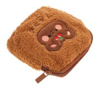 Peluche Pochette Menstruelle, Rangement Pratique pour Extérieur | Grosse Capacité, Fermeture Zippée, Format Portable, Usage Quotidien, pour Petits Objets et Change