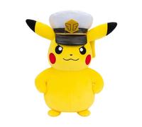 Pokémon Peluche Captain Pikachu – 20 cm douce, casquette de Captain et détails authentiques