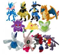 Peluche Pokemon originale Lucario Greninja Charizard Lugia Zeraora Sprigatito Scorbunny Steelix Zoroark, jouets en peluche pour enfants, cadeau Lugia 15cm