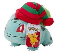 Pokémon Peluche Bulbizarre Saisonnier des Fêtes avec Bonnet Rayé W4